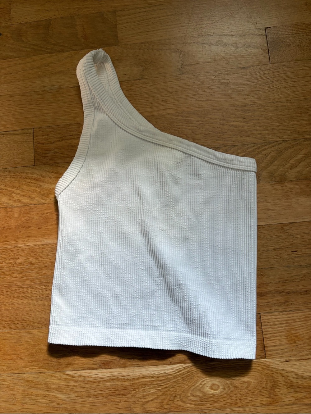 NWT One-Shoulder Ribbed Tank Top - White
